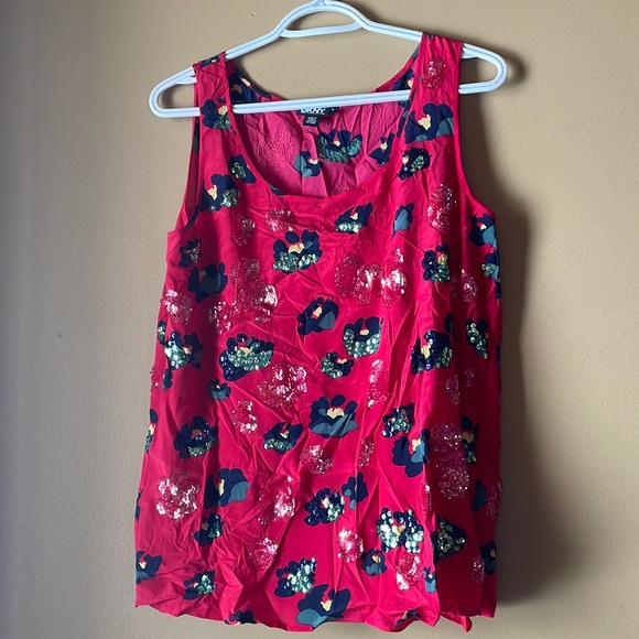 DKNY sequin tank SzM (6/8) with attached camisole - Picture 1 of 5